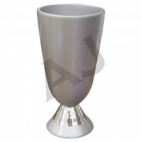 Anodized Aluminium Kiddush Cup - Hammer work Silver 
