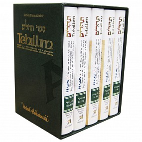 Tehillim/Psalms - 5 Vol Personal Size Set