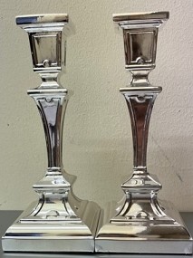 Square Candle sticks (silver plated)