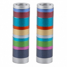 Small Candlesticks , full rings - multicolor