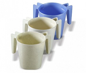 Plastic Elegant Shaped Washing Cup - Assorted Colours