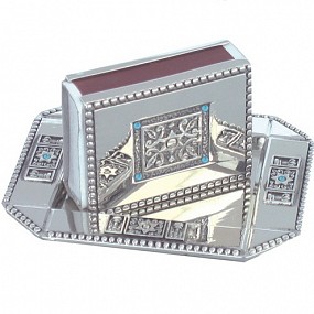 Match Box Cover with tray - Blue Stones
