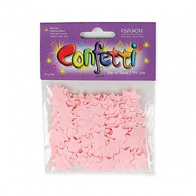 Star of David Confetti - Baby Pink