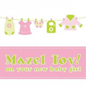 Mazel Tov! on your new baby girl