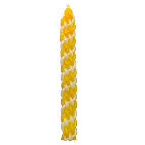 Yellow & White Havdalah Candle