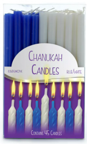 Chanuka Candles - Blue & White