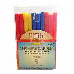 Chanuka Candles - Coloured 