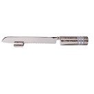 Emanuel Challah Knife - Silver Rings