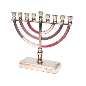 Metal Menorah - Pink