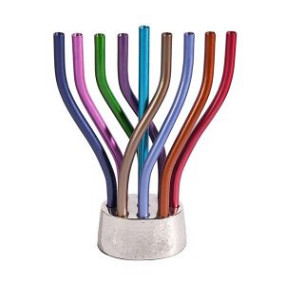 Emanuel Tree of Life Chanukiah -multicoloured