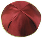 Red Satin Kippah/ 4 parts