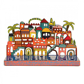 Emmanuel Laser Cut Menorah - Jerusalem Design