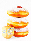 5 pack chanukah cards - doughnuts