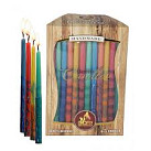 Chanukah candles BEESWAX - multicoloured