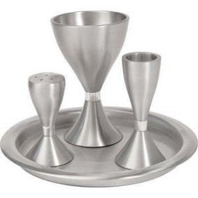 Silver Anodized Aluminium Havdalah Set