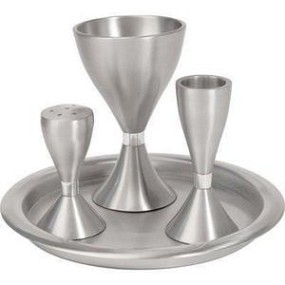 Silver Anodized Aluminium Havdalah Set 