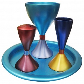Colourful Anodized Aluminium Havdalah Set