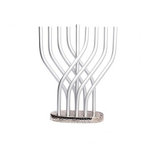 Menorah Flat Base Silver