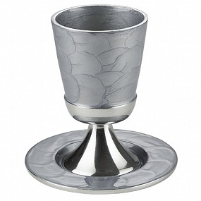 Kiddush Cup with Saucer  silver