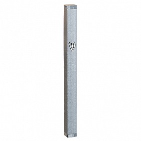 Aluminium Thin Mezuza Case 10cm Grey