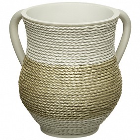 Elegant Polyresin Washing Cup - lines