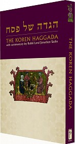 The Koren Haggadah with commentary by Rabbi Lord Jonathan Sacks. Paperback