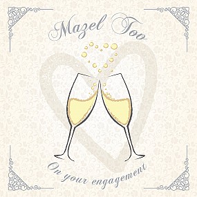 Mazel Tov On Your Engagement (champaigne)