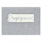 Mazel Tov On Your Engagement  (silver glitter)