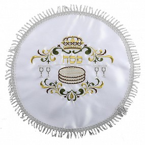 Round Satin  Matzah Cover