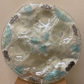 Pomegranate Seder Plate (turquoise)
