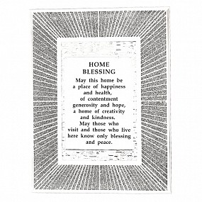 English Home Blessing - Glass Frame with beams