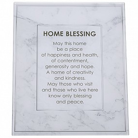 Wall Hanging English Home Blessing - Glass Frame 