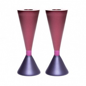 2 sided candlesticks purple