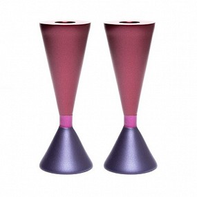 2 sided candlesticks purple