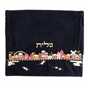Velvet Tallit bag Jerusalem Vista Multicolour