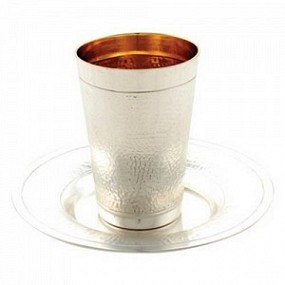 Elegant KIddush  cup with saucer  