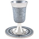 Kiddush Cup on foot with saucer