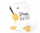 Happy New Year Pack of 5 Cards (glitter honey)