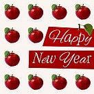 Happy New Year Card (apples)