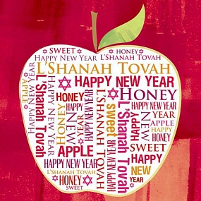 Happy New Year Card (Red Apple)