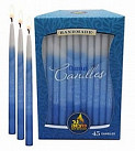 Handmade Chanukah Candles - blue and white