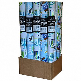Chanukah wrapping paper rolls