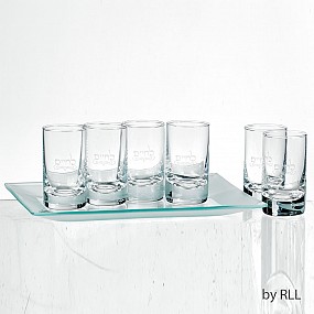 Cordial Set of 6 glasses on tray 