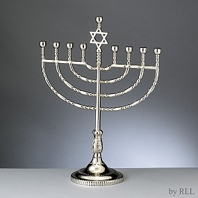 Traditional Menorah - with magen dovid large