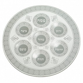 Glass Seder tray 