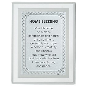 Glass framed English home blessing 