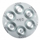 Glass Seder plate with bowls 