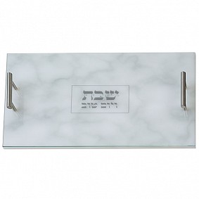 Perspex Challah Tray Marble