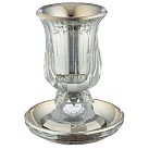 Crystal covered Kiddush Cup on foot
