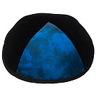 Plush Black velvet  kippah  